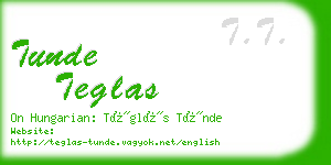 tunde teglas business card